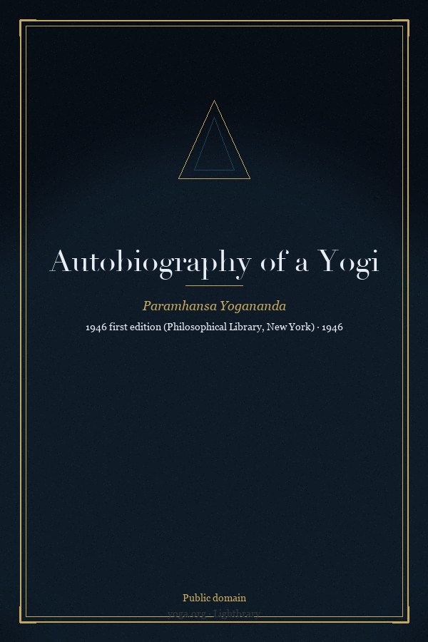 Cover: Autobiography of a Yogi, 1946 first edition